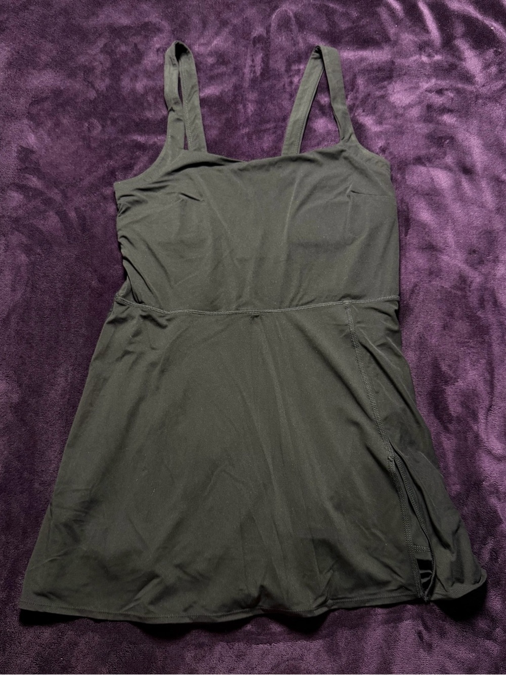 JoyLab Black Active Dress Size Large Built-In Shorts Pockets Shelf Bra